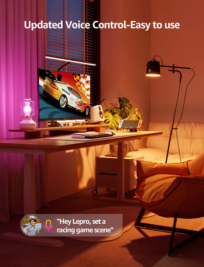 Lepro BP1 AI Smart Bulb E14, Voice Control Bluetooth & WiFi Bulb, Music Sync Small Screw Bulb, Colour Changing Light Bulb, LLM AI Lighting Design Assistant, Work with Alexa & Google Assistant, 4 Packs