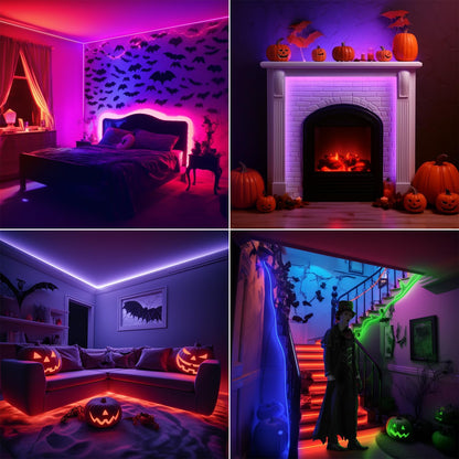 Lepro Smart RGB LED Strip Light 5M, Music Sync, Works with Alexa and Google Assistant, Smart Life App, Remote and Voice Control, Colour Changing LED Lights for Bedroom Party Home Decor