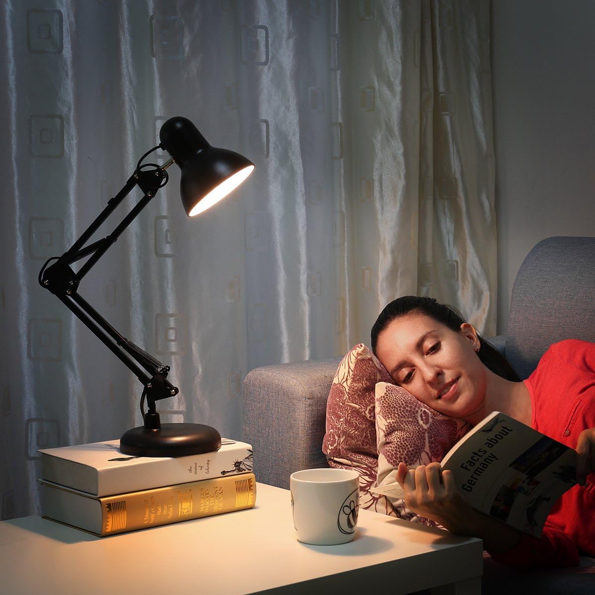 Lepro LED Desk Lamp, Clamp on Swing Arm Table Lamp, E27 Bulb Holder, Classical Swing Arm Architect Lamp, Flexible Desk Light for Office, Reading, Bedside, Crafts, Painting, Back to School and More…