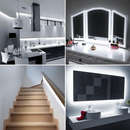 Lepro LED Strip Light White 5M 300 LEDs, 1650lm Dimmable Strip Lights for Kitchen, Cool White 6000K Daylight LED Strip for Under Units Cabinet Cupboards (12V Power Plug and Dimmer Switch Included)