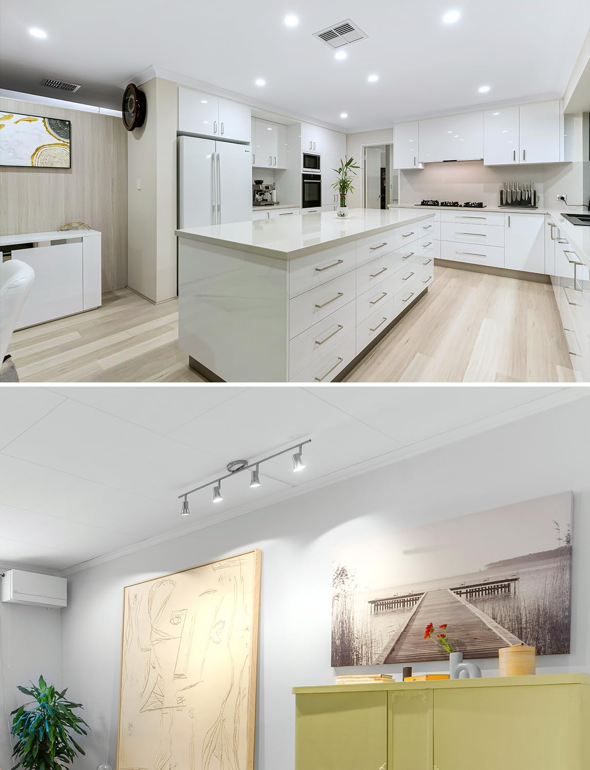 Lepro GU10 LED Bulbs, Cool White 6500K, 4.5W 345lm Daylight Led Bulbs, No Flickering, 50W Halogen Bulb Equivalent, Non-dimmable Energy Saving Light Bulbs, 100° Wide Beam, 10 Packs