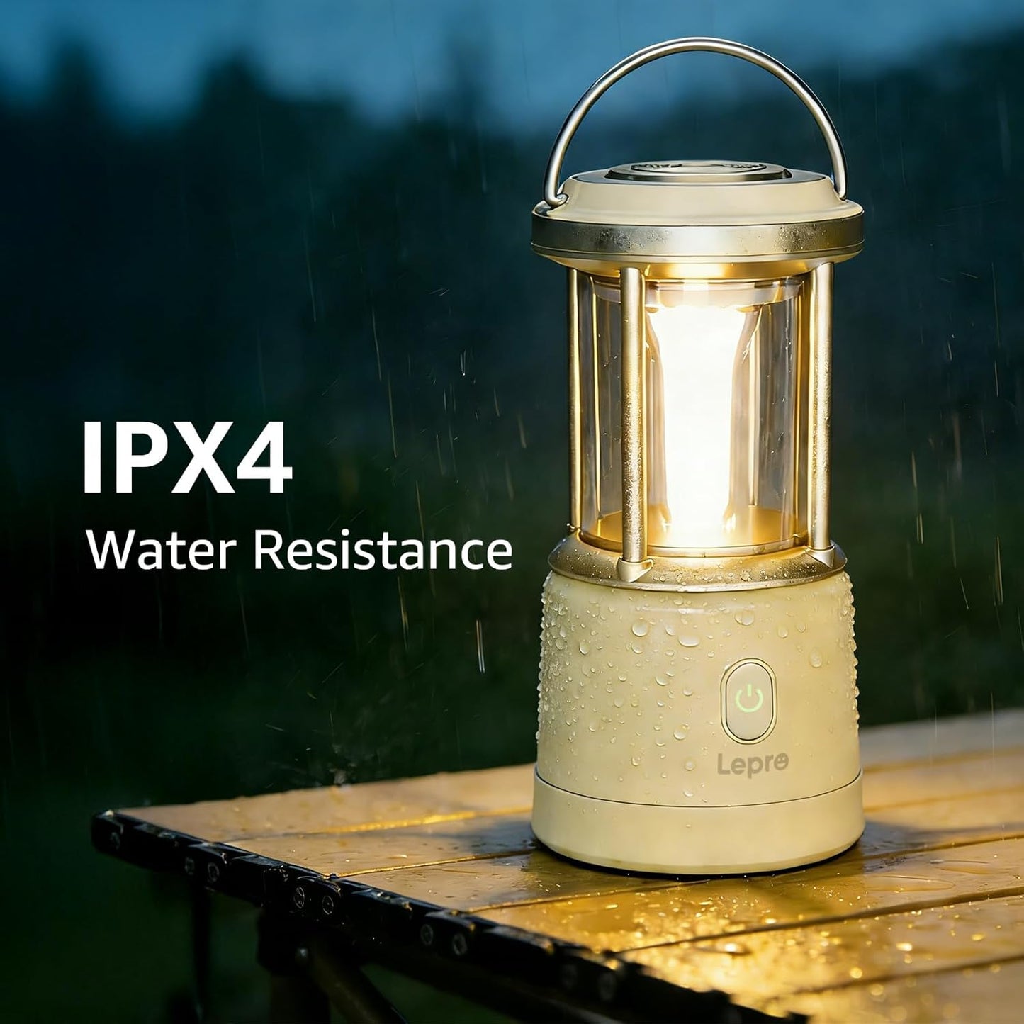 Lepro White Camping Lantern, 2000 Lumen Camping Light Reachargeable or AA Battery Powered, Dimmable 5 Modes, Warm White & Cool Light, Rechargeable Lantern for Power Cuts, Tents, Fishing, Storm, Emergency