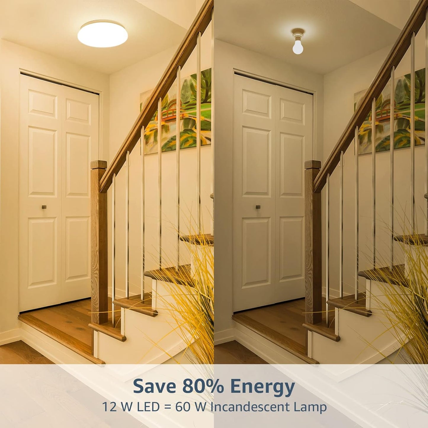 Lepro Ceiling Lights, 12W 1150 Lumen, 3000K Warm White, Flush Ceiling Lighting Fitting for Kitchen, Bedroom, Cloakroom, Porch, Hall, Lounge, Utility Room and More, φ26cm Round