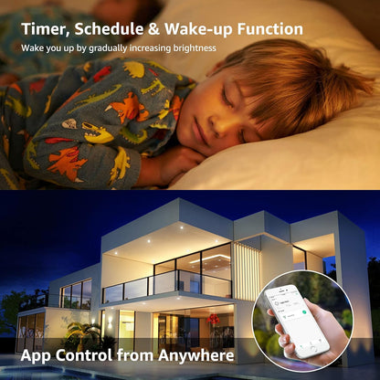 Lepro GU10 Smart Bulb, Dimmable Smart Light Bulb GU10, 4.5W 385lm, CCT Warm to Cool Daylight GU10 LED Spotlight Bulbs, Compatible with Alexa and Google Home, Pack of 4 (2.4GHz WiFi Only)