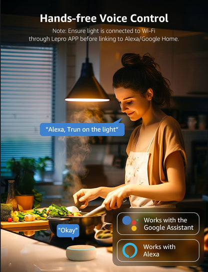 Lepro B2 AI Smart Bulb E27, 1100LM Music Sync Bluetooth & WiFi Bulb, Voice Control Screw Light Bulbs, RGBCCT, AI Lighting Design Assistant, Colour Changing Bulb, Work with Alexa & Google Assistant