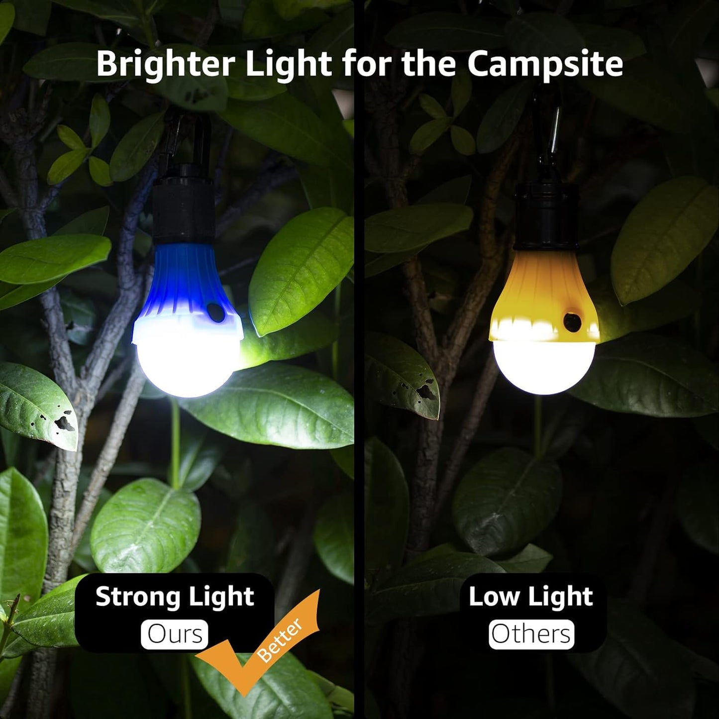 Lepro Camping Lights, Battery Powered Tent Lights, Warm White and Daylight Modes, Camping Accessories, Hanging Camping Lantern, Battery Lights for Power Cuts, Pack of 4 (AAA Battery Included)
