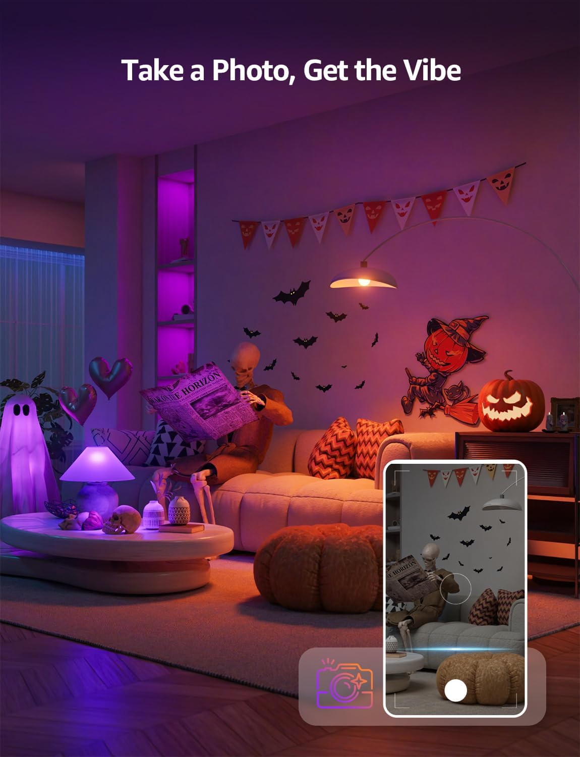 Lepro BP1 AI Smart Bulb E14, Music Sync WiFi Bulb, Voice Control, Bluetooth Colour Changing Bulb, LLM AI Lighting Design Assistant, Dimmable Golf Ball Bulb, Work with Alexa & Google Assistant, 2 Packs