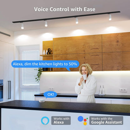 Lepro GU10 Smart Bulb, Dimmable Smart Light Bulb GU10, 4.5W 385lm, CCT Warm to Cool Daylight GU10 LED Spotlight Bulbs, Compatible with Alexa and Google Home, Pack of 4 (2.4GHz WiFi Only)