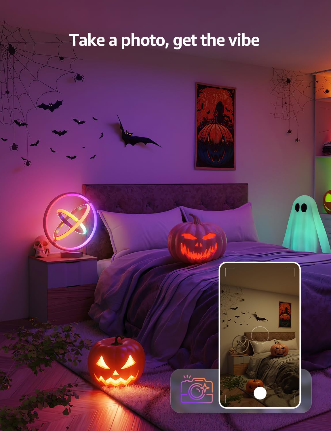 Lepro TB1 AI Table Lamp, Smart LED Lamp with Music Sync, AI Lighting Design Assistant, Colour Changing Smart Table Lamp, Voice Cotrol, Works with Alexa & Google Assistant, Bluetooth & 2.4GHz WiFi