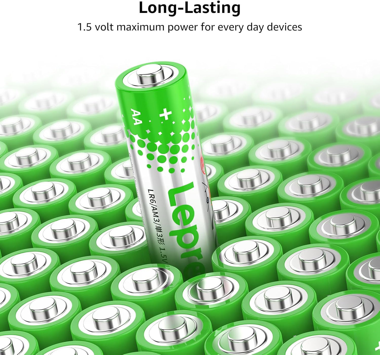Lepro AA & AAA Batteries 48 Pack, 1.5 Volt Alkaline Batteries with High Capacity, Anti-Leakage, Long Lasting Power, LR03 LR06 MN2400 MN1500 Batteries Pack for Clocks Remotes Mouse Torch