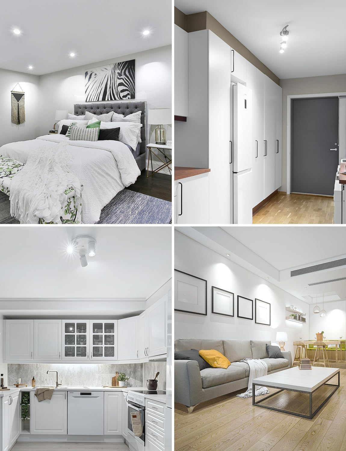 Lepro GU10 LED Bulbs, Cool White 6500K, 4.5W 345lm Daylight Led Bulbs, No Flickering, 50W Halogen Bulb Equivalent, Non-dimmable Energy Saving Light Bulbs, 100° Wide Beam, 10 Packs