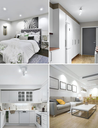 Lepro GU10 LED Bulbs, Cool White 6500K, 4.5W 345lm Daylight Led Bulbs, No Flickering, 50W Halogen Bulb Equivalent, Non-dimmable Energy Saving Light Bulbs, 100° Wide Beam, 10 Packs