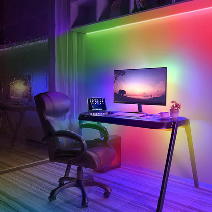 Lepro MagicColor LED Strip Light 5M 150 LEDs, Rainbow Chasing Lights, Music Sync, Multiple Colours on One Line, Remote Control LED Lights for Bedroom, Living Room, Bar, Gaming Time