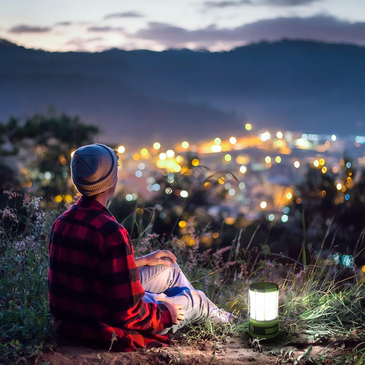 Lepro 3 in 1 Rechargeable Camping Lantern with 2 Torches, 1000lm Camping Lights Battery Powered, 4 Modes Torch Lantern Rechargeable for Power Cuts, Emergency Lighting, Camping Tent, Storm, etc.