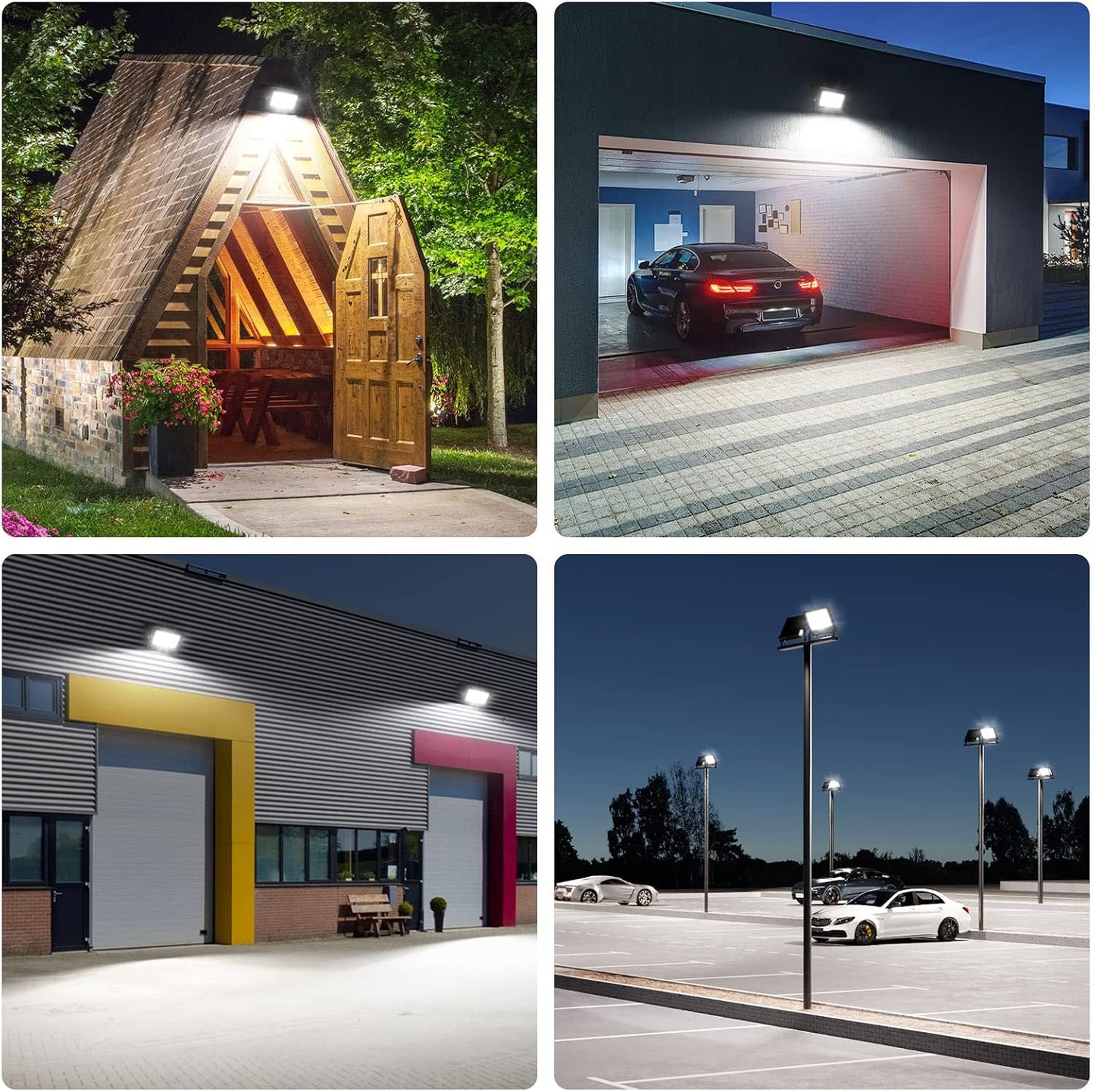 Lepro 20W LED Floodlight Outdoor, 1700LM LED Security Lights, Waterproof IP65, Daylight White LED Outdoor Lights for Garden, Backyard Pack of 2 [Without Sensor]