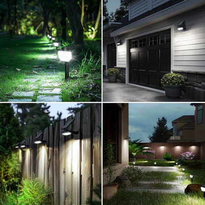 Lepro Solar Spot Lights Outdoor Garden, 43 LED Solar Garden Lights with IP65 Waterproof, 2 Lighting Modes, 135° Adjustable, Dusk-to-Dawn Cool White Solar Spotlights for Lawn Yard [4 Pack]