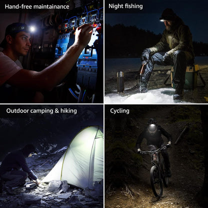 Lepro Head Torch, Super Bright LED Headlamp with 6 Lighting Modes, Waterproof, Battery Powered LED Lightweight Headlight for Cycling Running Camping for Kids Adults [Not Included Battery]