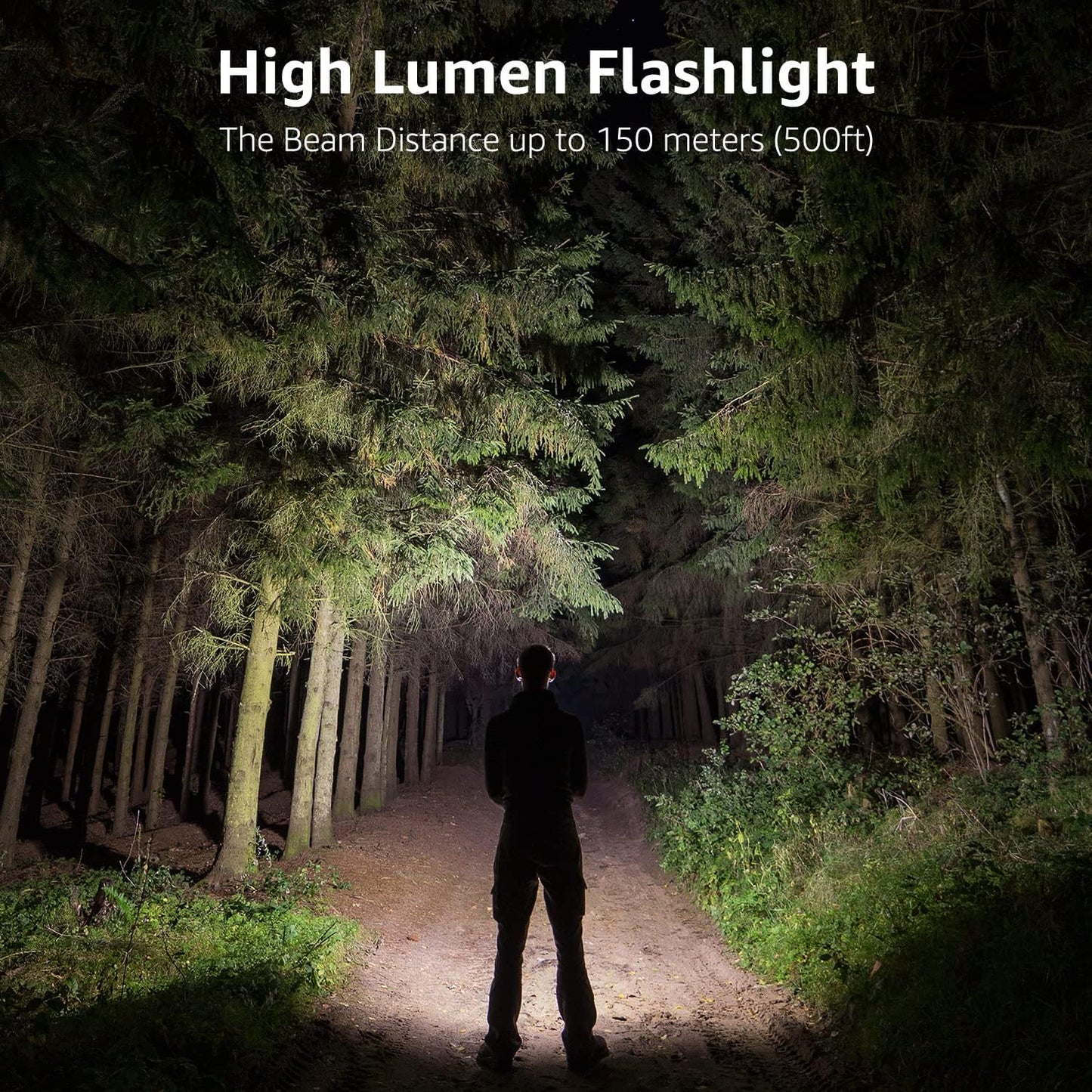 LE LED Torch Battery Powered, LE1000 Hand Flashlight, Adjustable Focus, Water Resistant, Lightweight, for Power Cut, Camping, Dog Walking, Easy to Use Small Torch, Gift for Kids Men Dad, 2 Packs