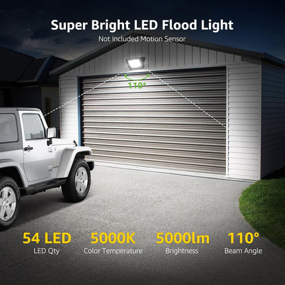 Lepro 50W Led Floodlight Outdoor, 4250lm LED Security Lights, 350W Incandescent Lamp Equivalent, Waterproof IP65, Daylight White Outdoor Lights for Warehouse, Playground, Backyard and More