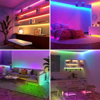 Lepro MagicColor LED Strip Light 20M (10Mx2) 600LEDs, Rainbow Chasing Lights, Music Sync, Multiple Colours on One Line, Remote Control LED Lights for Bedroom, Living Room, Bar, Gaming Time