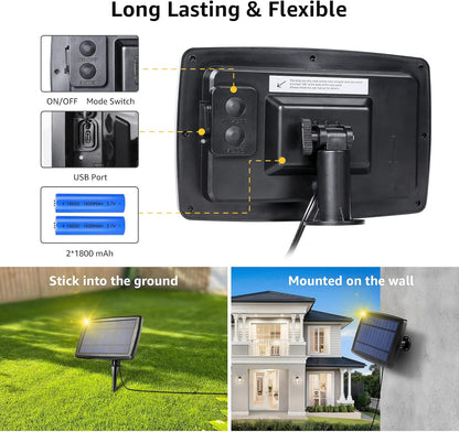 LE Solar String Lights Outdoor, 25ft Solar Festoon Lights Outdoor with 25 G40 LED Bulbs, Waterproof Bulb Fairy String Lights with 4 Light Modes for Garden, Gazebo, Patio, Pergola, Party and More