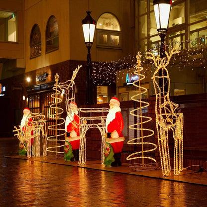 Lepro Outdoor Rope Lights Mains Powered, Connectable, 10m/33ft 240 LED Outdoor Lights Plug in, Bright Warm White, Low Voltage, Waterproof Thick Rope Lights for Garden, Tree, Pathway and More