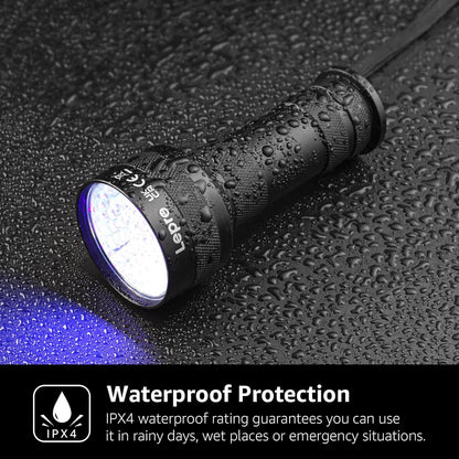 Lepro UV Torch, 51 LED UV Light Torch, 395nm Ultraviolet Flashlight, Blacklight Detector for Pet Urine, Stain, Bed Bugs, Banknote and More