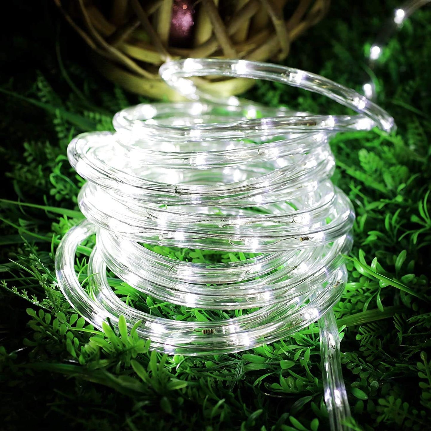 Lepro Outdoor Rope Lights Mains Powered, Connectable, 10m/33ft 240 LED Outdoor Lights Plug in, Bright Cool White, Low Voltage, Waterproof Thick Rope Lights for Garden, Tree, Pathway and More